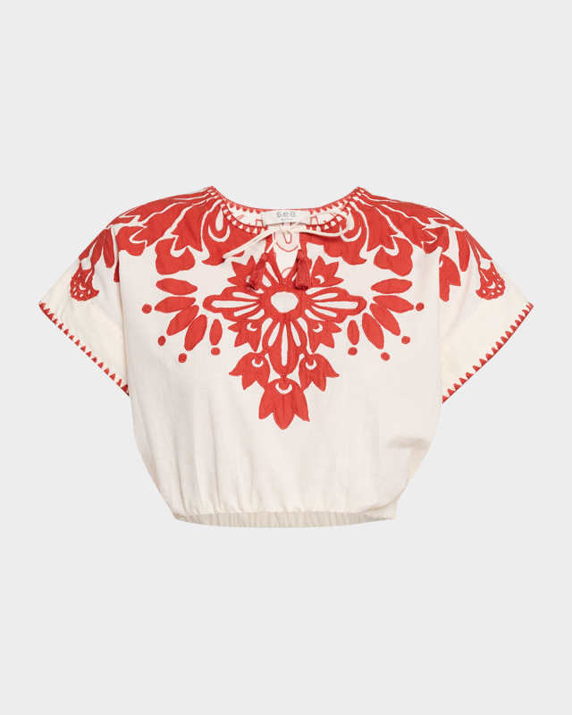 Liliana Appliqué Crop Top